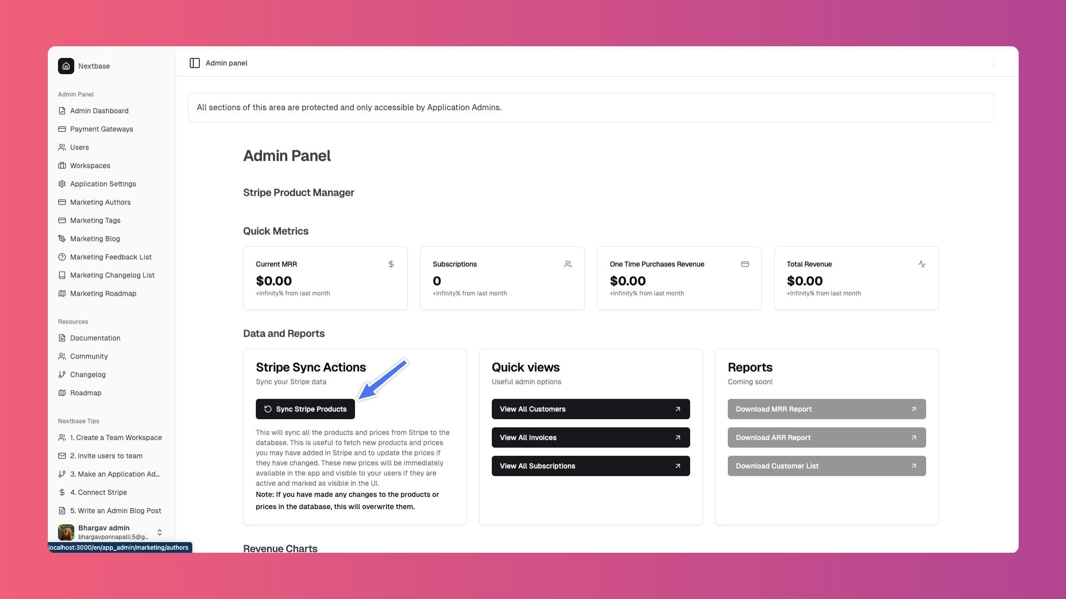 Admin Sync Payments